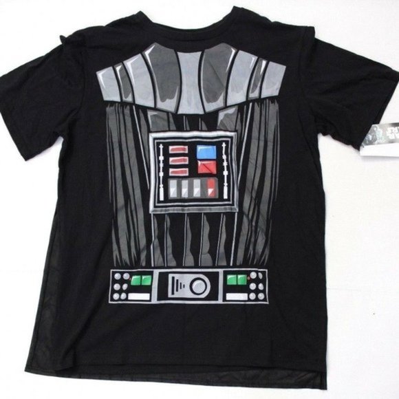 Disney Star Wars Darth Vader Men's Short Sleeve T-Shirt with Cape Size M - Black - Picture 2 of 4